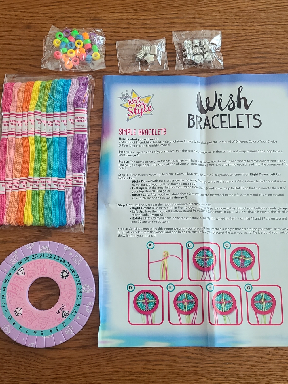 Just My Style Wish Multicolor Friendship Bracelet Craft Kit